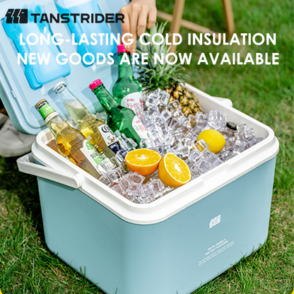 Tanstrider Portable Insulated Cooler Box with Ice Crystals (Hot & Cold Dual Use)