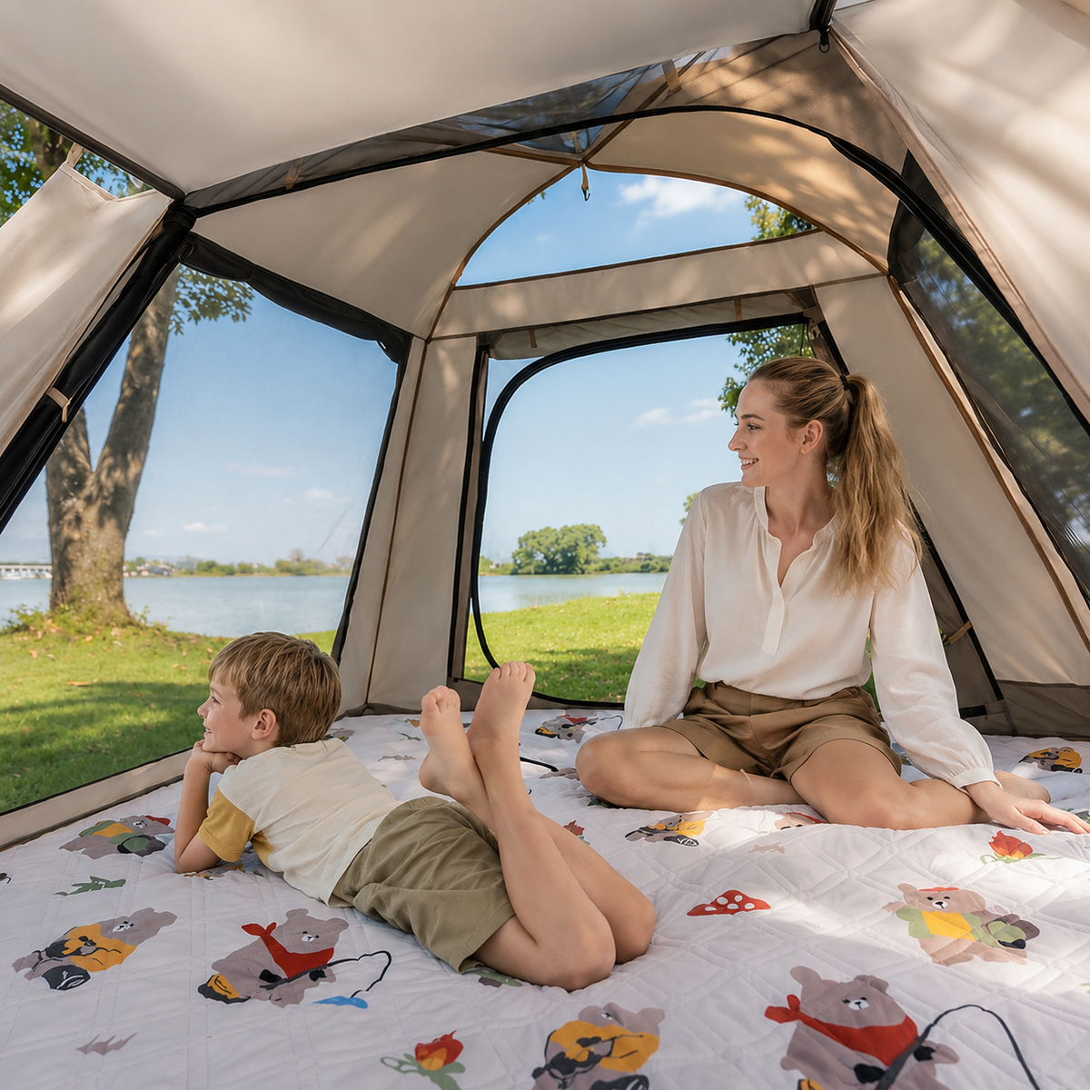 Bathe Instant 4-Season Pop Up Camping Tent — Waterproof Family Tent