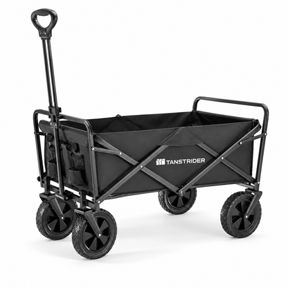 Tanstrider Heavy Duty Collapsible All-Terrain Camping Wagon with Dual Brakes