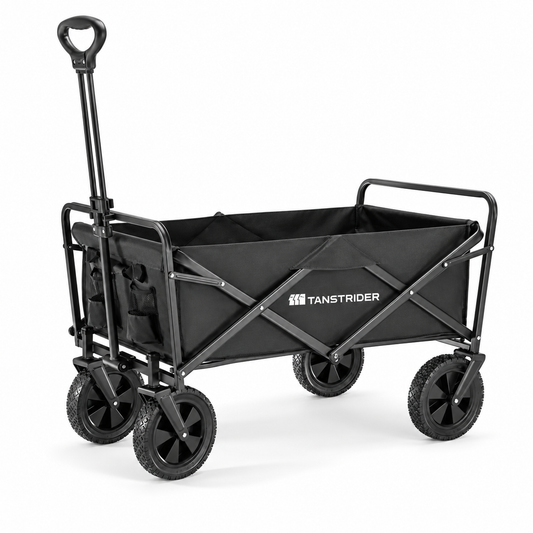 Tanstrider Heavy Duty Collapsible All-Terrain Camping Wagon with Dual Brakes