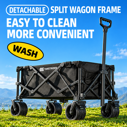 Tanstrider Heavy Duty Collapsible Outdoor Camping Wagon with Tailgate