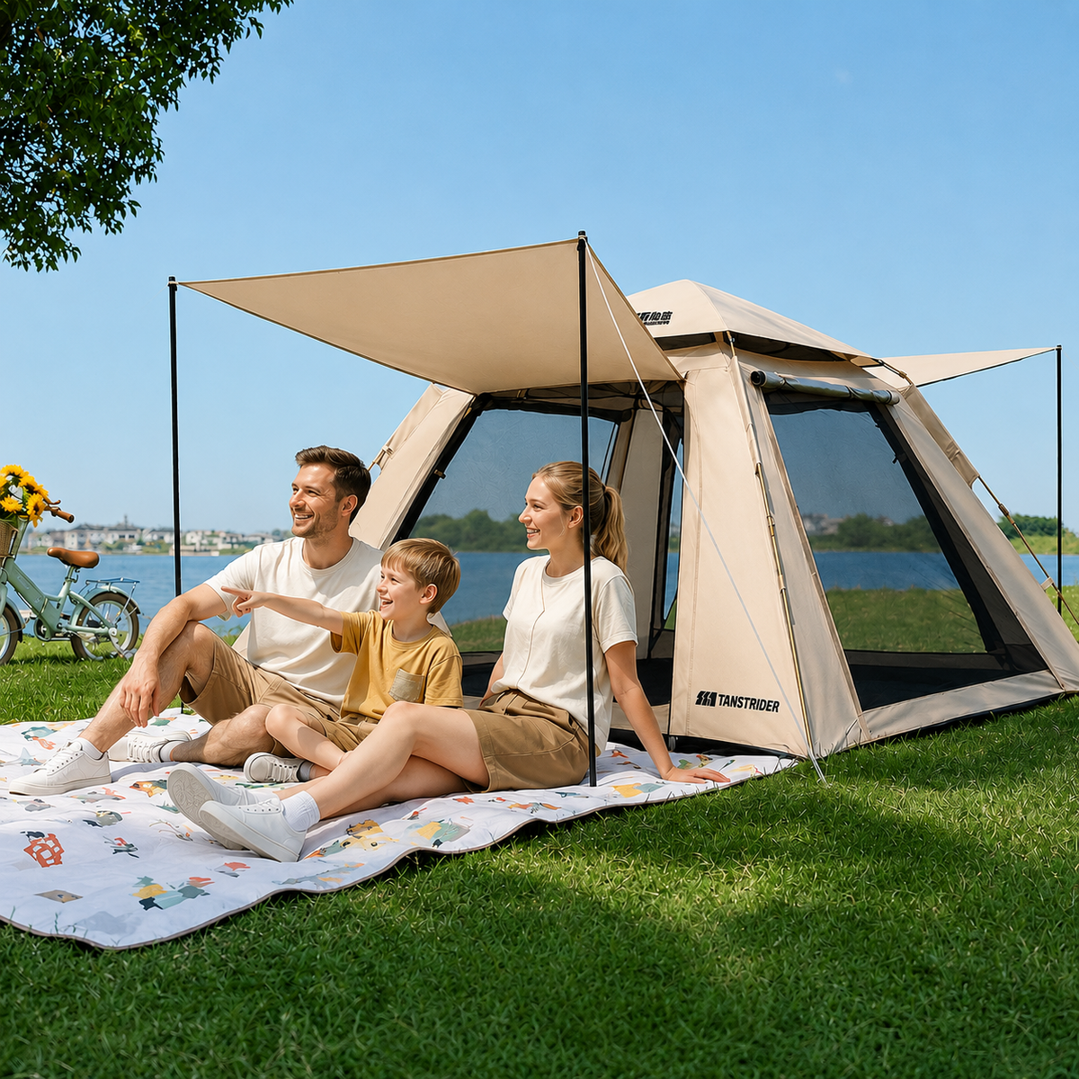 Bathe Instant 4-Season Pop Up Camping Tent — Waterproof Family Tent