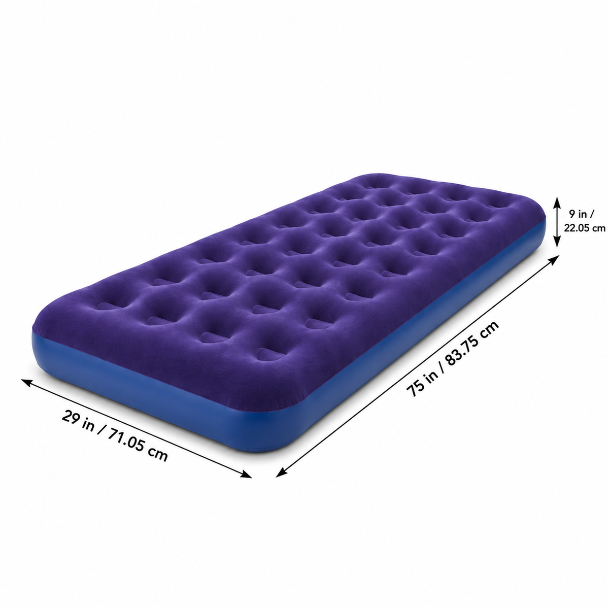 Premium Inflatable Air Mattress with Built-in 40W Detachable Pump (2-Pack)